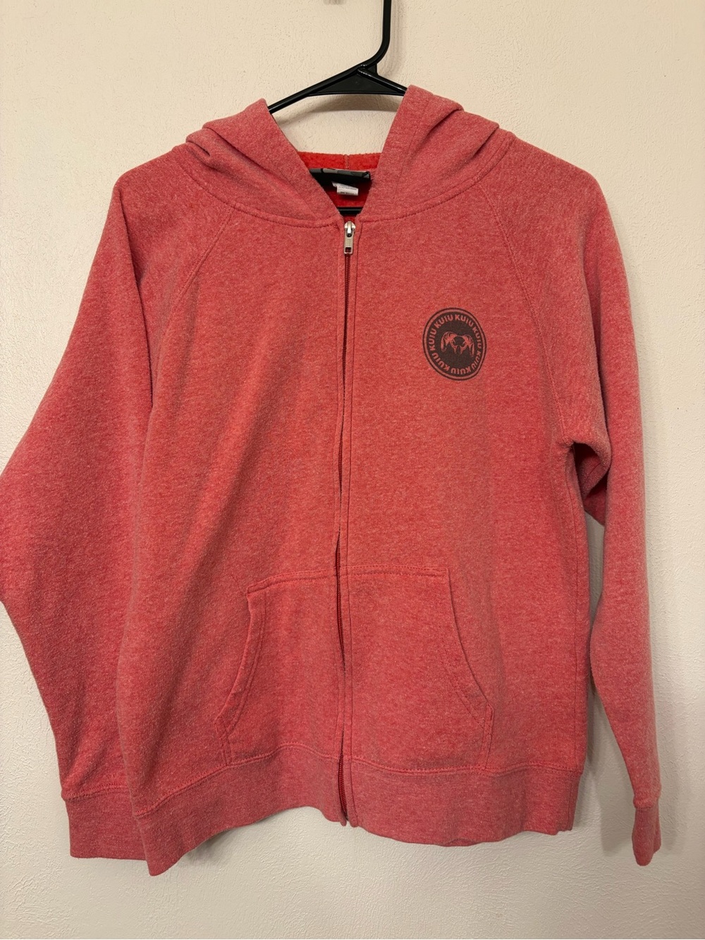 Kuiu Women’s Red Heathered Full Zip Hoodie Jacket Size Large- See Description